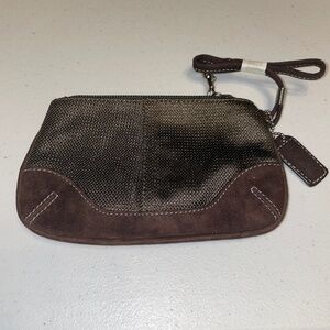 NWOT Marmi Suede Wallet Crossbody Bag Purse Brown